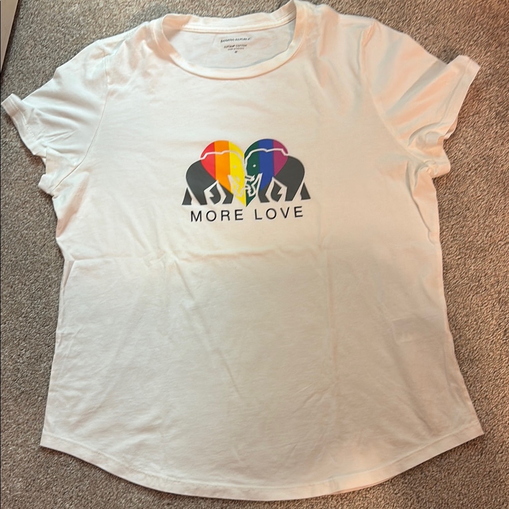 Banana Republic White 'More Love' Graphic Tee